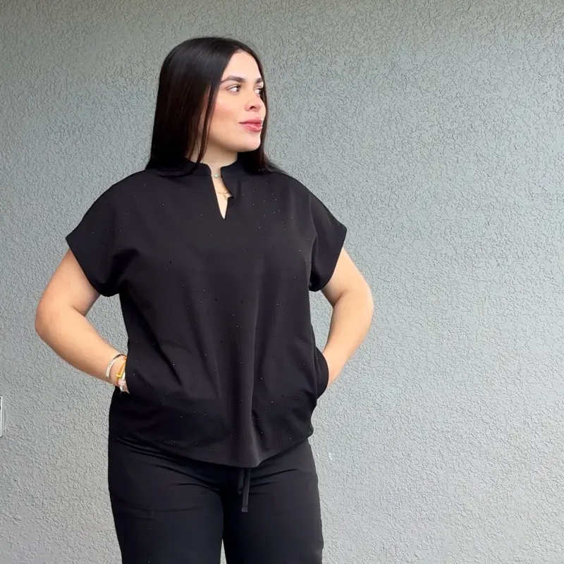 Charcoal Top & Pants Scrub
