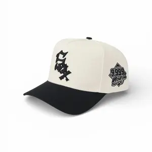 REMASTERED SOX SATIN BLACK UV CUSTOM 9999 WS HAT SNAPBACK CREAM/BLACK