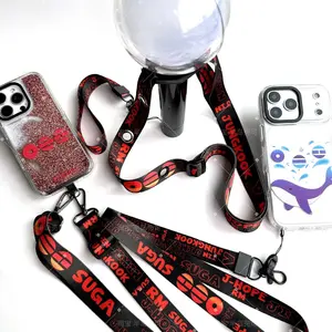 FANMADE LAYARD SUPPORT LIGHT STICK - Phone Strap, Kpop Lightstick Strap with Random Stickers | Light Stick Lanyard | Phone Case Strap, Concert Tour Strap