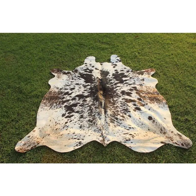 Tricolor Cowhide Leather Area Rug