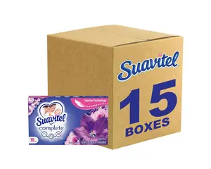 Suavitel Complete Dryer Sheets, Lavender Scent, Fabric Softener Sheets, 18 Count