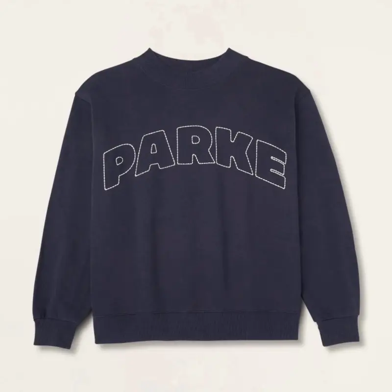 Parke x Target Mockneck Pullover Sweatshirt Navy L/XL NWOT Viral Oversized
