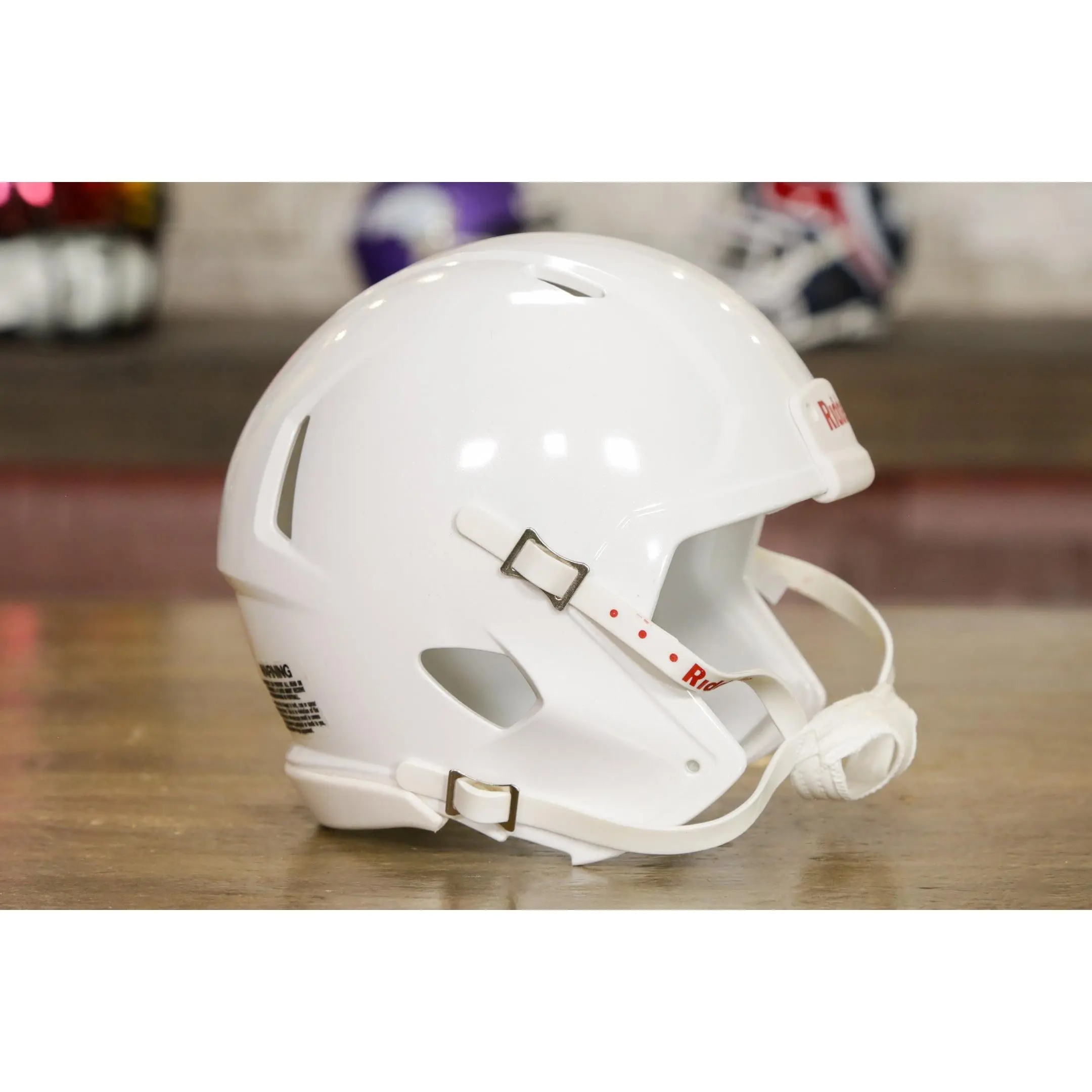Speed Style Mini Helmet Shell, Blank White Customizable Replica for DIY Sports Memorabilia and Fan Awards, Safety Protective Gear