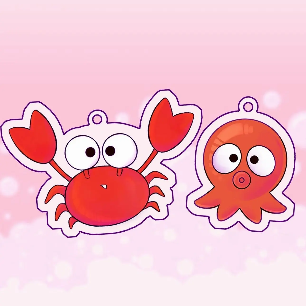Crabby & Octo Keychain - [ NAKAMURA-KUN ]