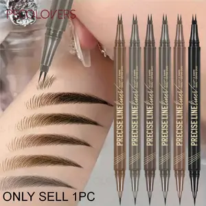 1PC Waterproof Double-ended Eyebrow Pencil and Eyeliner, Silky, Filled with Sparse Eyebrows, Quick Eyebrow Painting, Charming Makeup