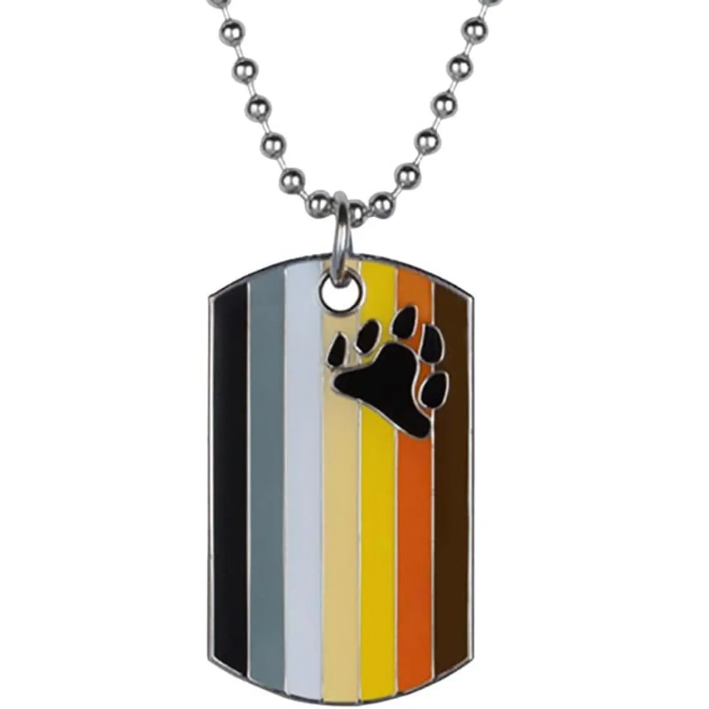 Progress Pride Dog Tags Pendant Necklace LGBT Necklace Gay Pride Gift Rainbow Pride Necklace LGBT Jewelry Pride Gift (Progress Pride)