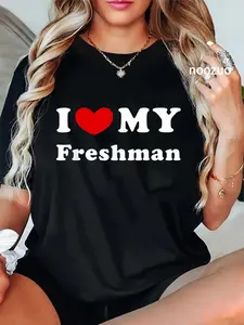 100% Cotton I Love My Freshman, I Heart My Freshman T-Shirt