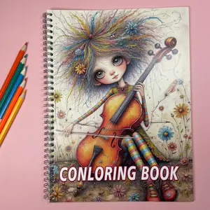 Fantastical Ocean Music Fusion Coloring Book Hard Cover Design Vibrant Style Ideal for Gifts Relaxing Activity Fun Coloring Perfect for Christmas