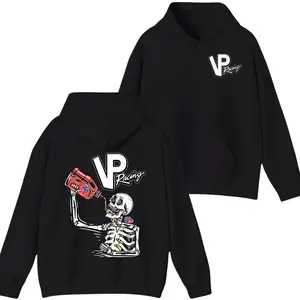 VP Racing Skeleton Hoodie – Streetwear Pullover for Car Enthusiasts, Bold Graphic Racing Hoodie, Soft Cotton Blend, Drift & Motorsport Lifestyle Apparel