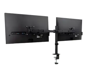 Mind Reader Dual Monitor Desk Mount  Adjustable, Black