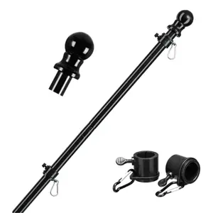 5ft Tangle-Free Flag Pole for 3x5 Flags – Rustproof Outdoor Flagpole for House, Porch, Garage, Truck, and Boat (Bracket Not Included)