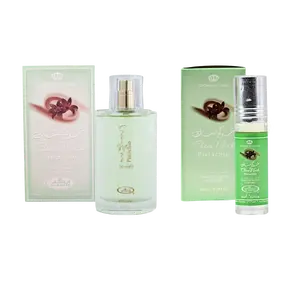(2pc Bundle Pack) Choco Musk Pistachio - 6ml Perfume Oil Roll-On + 50ml Perfume Spray by Al-Rehab