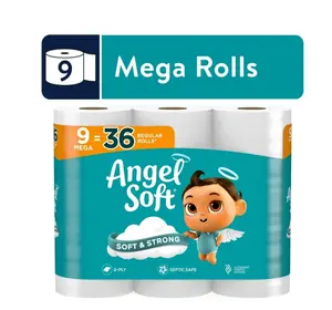 Angel Soft Household Embossed 2-Ply Pulp Septic Safe Toilet Paper