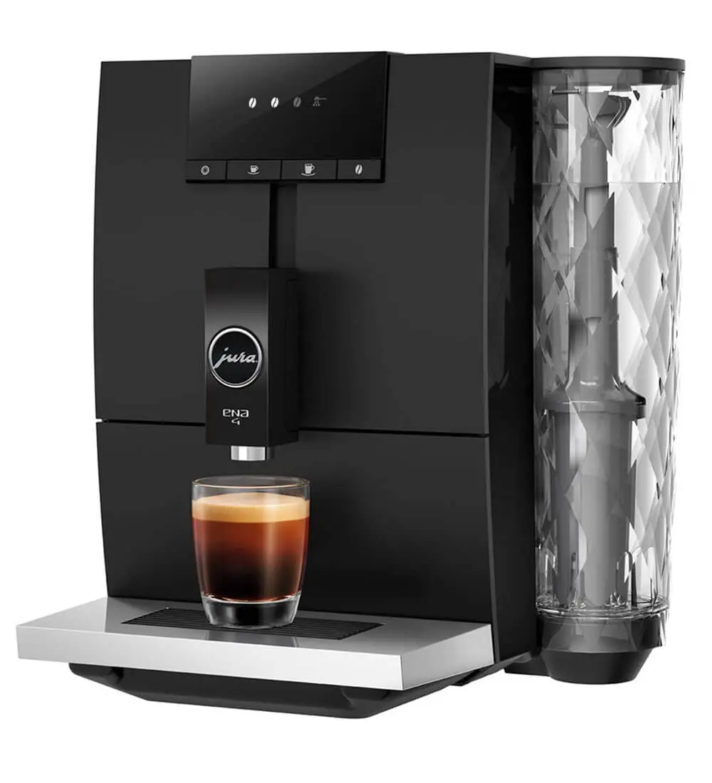 Jura ENA 4 Compact Full Metropolitan Black Automatic Coffee Machine - 37oz, Espresso Brews, Pulse Extraction for Home Users, Household Kitchen Appliances