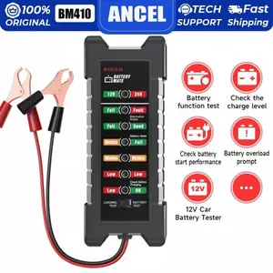 ANCEL Battery Diagnostic Tool BM410 Car 12V 24V Battery Load Tester Analyzer