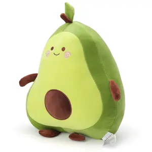 Niuniu Daddy 17.3 Inch Avocado Plush Animal Pillow, Stuffed Animal, Soft Large Plush Toy, Cute Food Shape Baby Hug Toy, Christmas New Year Gift
