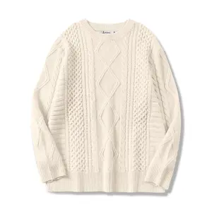 ANRABESS Sweaters for Women Oversized Crewneck Long Sleeve Casual Loose Cable Knit Pullover Tops 2025 Fall Vintage Clothes ANRABESS Sweaters for Women Oversized Crewneck Long Sleeve Casual Loose Cable Knit Pullover Tops 2025 Fall Vintage Clothes