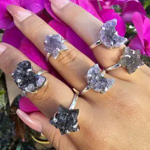 Celestial Amethyst Rings, Silver Celestial Amethyst Rings, Silver