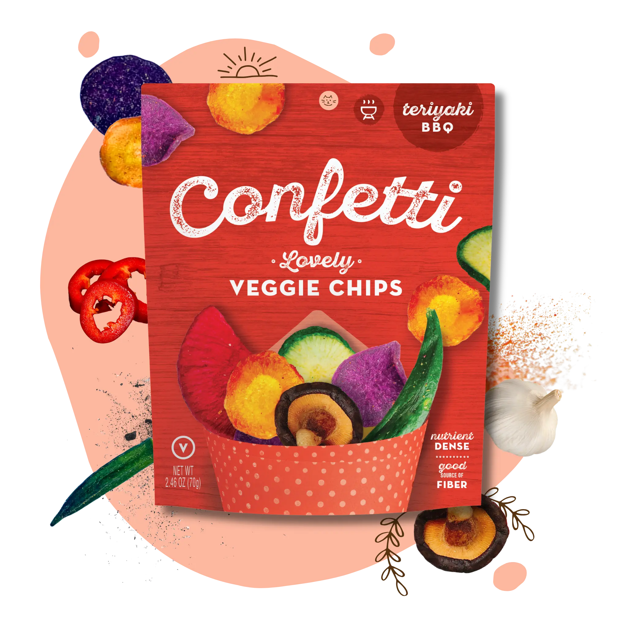Lovely Vegetable Chips, Teriyaki BBQ