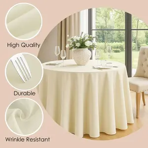 Round Tablecloths for Dining Modern Wrinkle-Free, 10/20/30 Pack Washable Polyester Covers for Wedding Party & Restaurant
