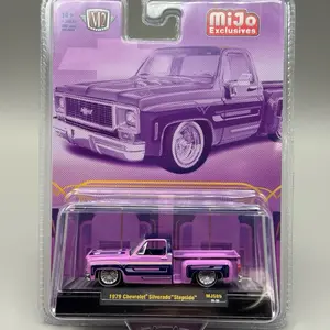 M2 Mijo Exclusives 1979 Chevrolet Silverado Stepside MJS89 Purple Diecast Model Car