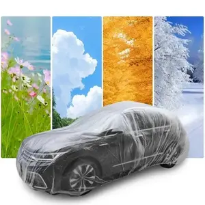 All-Round Protection Transparent Car Cover Universal Dustproof Scratch-Free Vehicle Exterior Guard Sunscreen Waterproof Dust-Resistant Portable Small Package Four Seasons Use Fit Most Car Types Disposable Must-Have For Auto Exterior Care