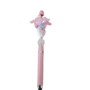 DIY Stylus and Pen - Pink Color with Floral Design - Ideal for Writing and Touch Screen Use