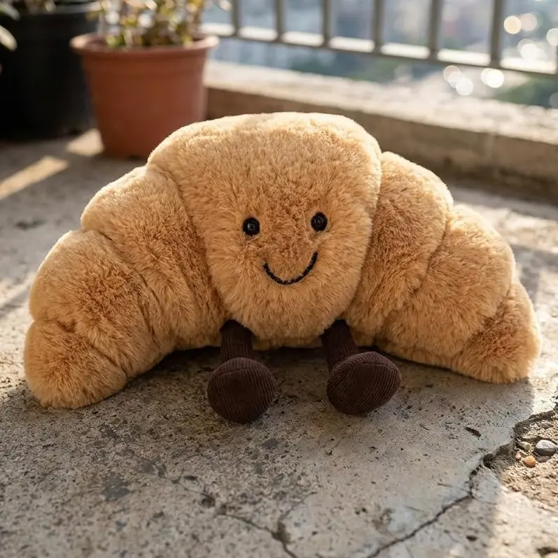 JELLYCAT Amuseables Croissant Plush Toy Soft Bakery Stuffed Animal Cozy Gift for Kids & Collectors