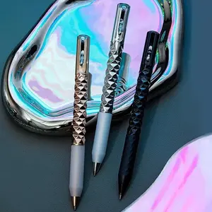 0.5mm Geometric Design Gel Ink Pen (3counts), Creative Deformation Writing Pen, Smooth Writing Pen for Home School and Office, Stationery Supplies, Aesthetic Pens