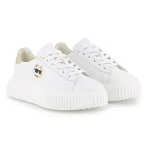 Karl Lagerfeld Gold Cat Lace Up Sneaker