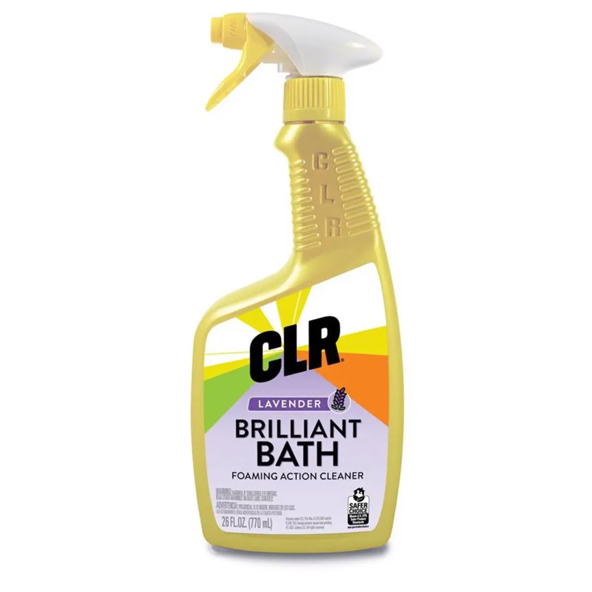 CLR Brilliant Bath Liquid Foam Spray Cleaner (Spray Bottle) - 26oz Lavender-Scented Large Pack of 6 (11.74 lbs), Hard Water Remover for Fiberglass, Porcelain, Chrome, Stainless Steel, Ceramic Surfaces for Multi-Surface Users