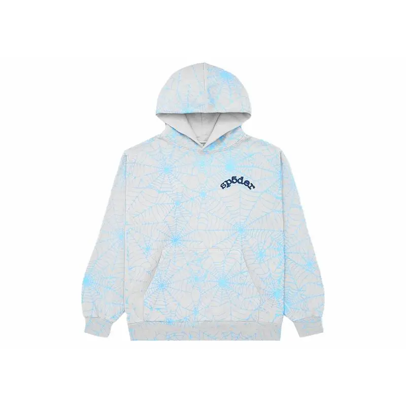 Sp5der AOP Web Hoodie Heather Grey (unisex) by StockX
