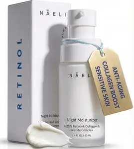 NAELI Retinol Cream - 4.25% Retinoid Night Moisturizer for Face & Neck with Collagen, Peptides & Hyaluronic Acid - Anti Aging Wrinkle Cream