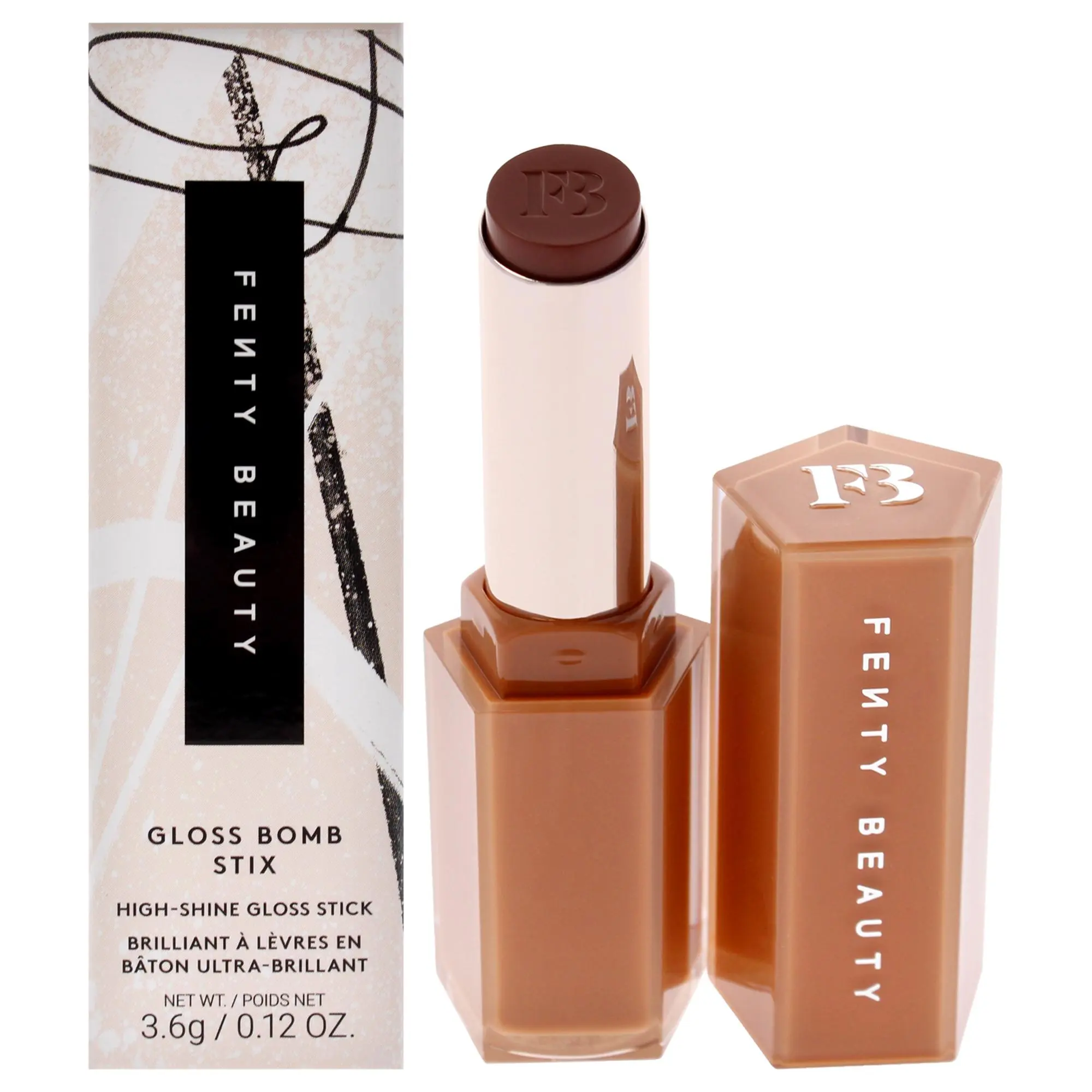Fenty Beauty Gloss Bomb Stix High Shine Lipgloss - 07 Sorta Selfish, Women's Cosmetic Makeup with Shiny Finish, 0.12 fl oz, Glossy