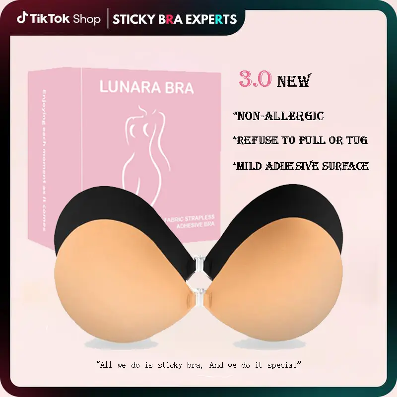 (Get one size larger) Sticky Insert, Adhesive Bra, skin-friendly Sticky bra, Comfortable straplessbra，push up Bra, for Backless Dress, girls accessories,womenswear, rave outfits, summer outfits, sundress,  beach outfits, Minimalist, Party