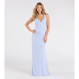 Ayla Lace-Up Slit Mermaid Glitter Formal Dress