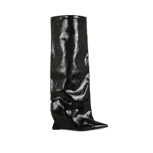 KENYA-BLACK WEDGE BOOT