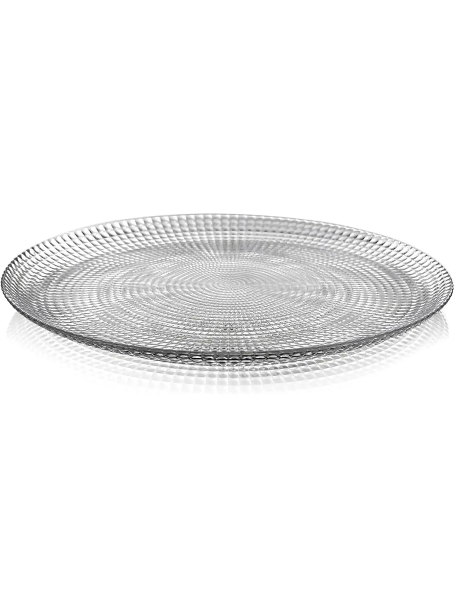 RAMART Studio Glass R1223-0 Helios Glass Dinner Plate, Clear
