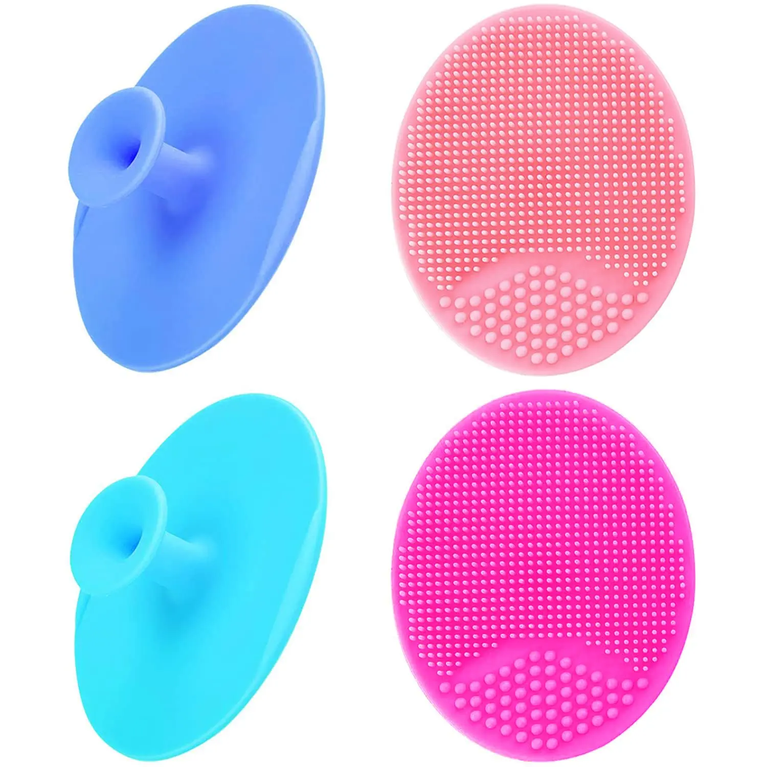 Baby Bath Brush, Baby Cradle Cap Brush, Silicone Massage Brush, Silicone Scrubbers Exfoliator Brush, Skin Scrubber Baby Essential  Dry Skin, Cradle Cap and Eczema (Small-4PCS)