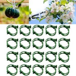 Plant Support Clips Reusable Garden Clips, Secured Plastic Plant Clips, Tomato Support Clips for String Trellis for Climbing Plants Outdoor Indoor Plant Flowers Stem Vine Fixing Clips (50, Green)