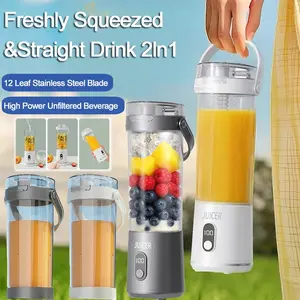 Portable Blender - 600ML 🍓 ⚡️ USB Rechargeable ⛺️ Perfect for Outdoor, Travel, Gym 🧳 Quick & Easy Smoothies in 30s!