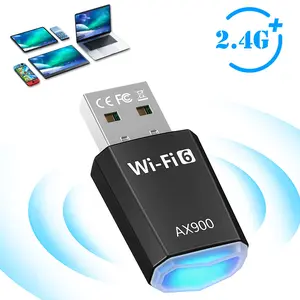 AX900 WiFi 6 USB Wireless Network Card, Dual Band 5G/2.4G USB 2.0 WiFi Adapter Dongle, Driver Free Plug & Play, Supports WPA-PSK/WPA2/WPA3 Security, Compatible with Windows 7/8/8.1/10/11 Devices