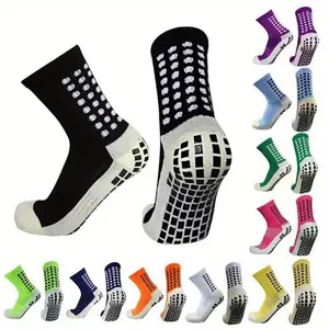 6/10/12/20/30 Pairs Bulk Sports Socks Assorted Crew Length Moisture Wicking Anti Slip Traction for Soccer Gym Training Team Socks Value Pack non-slip sock