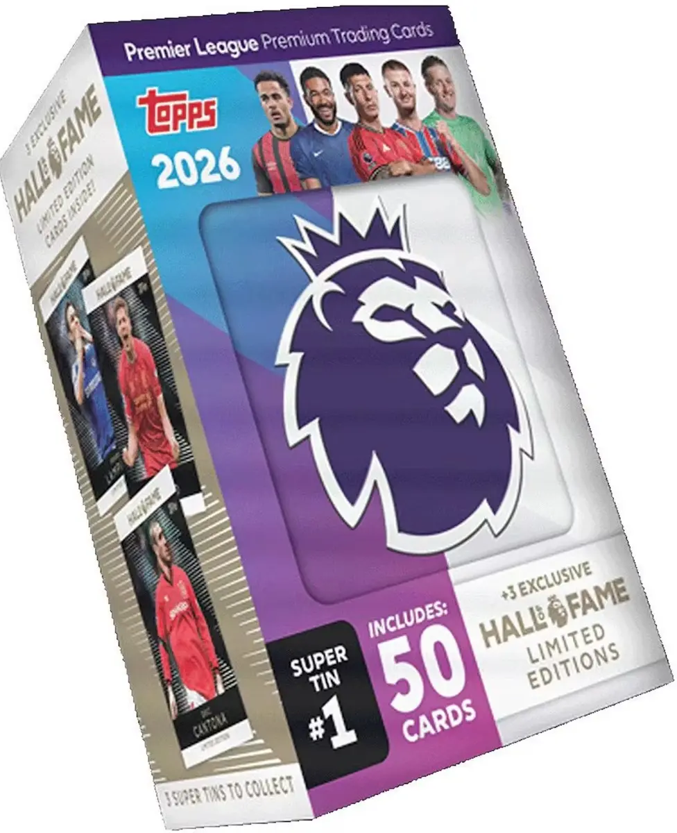 2026 Topps Premier League EPL Soccer Super Tin Box