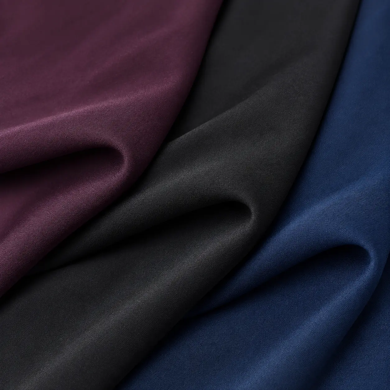 Premium-Quality Stretchy Swimwear Fabric, Eco-Friendly Nylon-Spandex Jersey Knit, 60" Width, Solid Colors (Light-Purple, Navy-Blue, Neon-Pink, Orange), Sold per Yard