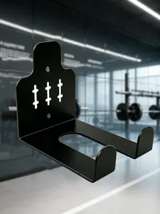 Barbell Wall Mount Rack, Home & Commercial Barbell Rod Storage, Stable Load Saving Space, No Drilling Option, Gym Equipment Organizer