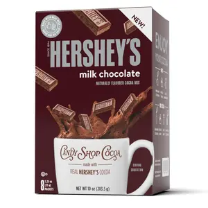 Candy Shop Cocoa HERSHEY'S Milk Chocolate Cocoa Mix Hot Chocolate Make Hot or Iced Cocoa Made With Real Milk Gluten Free 1.25 oz packet (8 count)