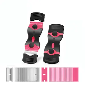 2 Pack Razor Blade Scraper, Premium Cleaning Scraper Tool with 40 PCS Metal & Plastic Razor Blades, Multi-Purpose Glass Scraper for Windows, Sticker, Decals, Cooktop, Paint Removal (Pink)