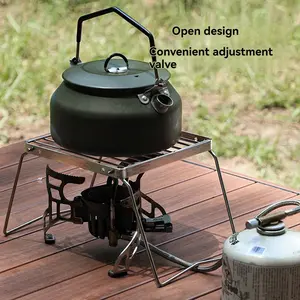 Large Foldable Campfire Grill, Stainless Steel Fire Pit Grate, Ideal for Backpacking, Hiking, Picnics, Fishing