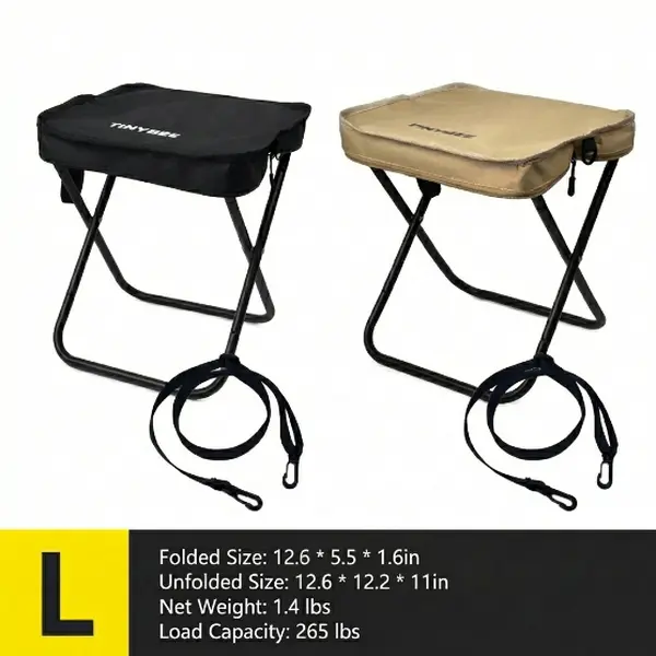 【Mother's Day Gift】Lightweight Foldable Chair - Portable Outdoor Fold-Out Chair with Shoulder Strap, 1.4 lbs Collapsible Frame, 400lb Max Load for Camping, Gift for Her, Fold-Out Chairs